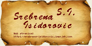 Srebrena Isidorović vizit kartica